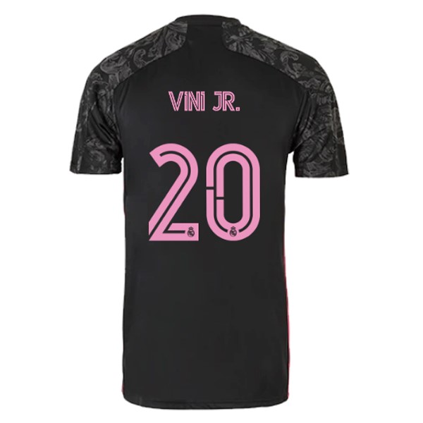 Trikot Real Madrid Ausweich NO.20 Vini Jr. 2020-21 Schwarz Fussballtrikots Günstig